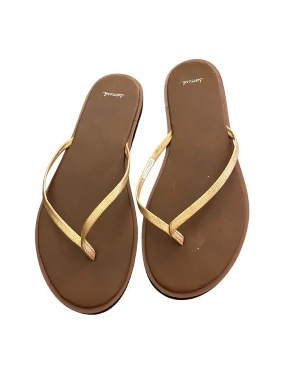 Sanuk Women's Gold Size 11 Flip Flop Sandals